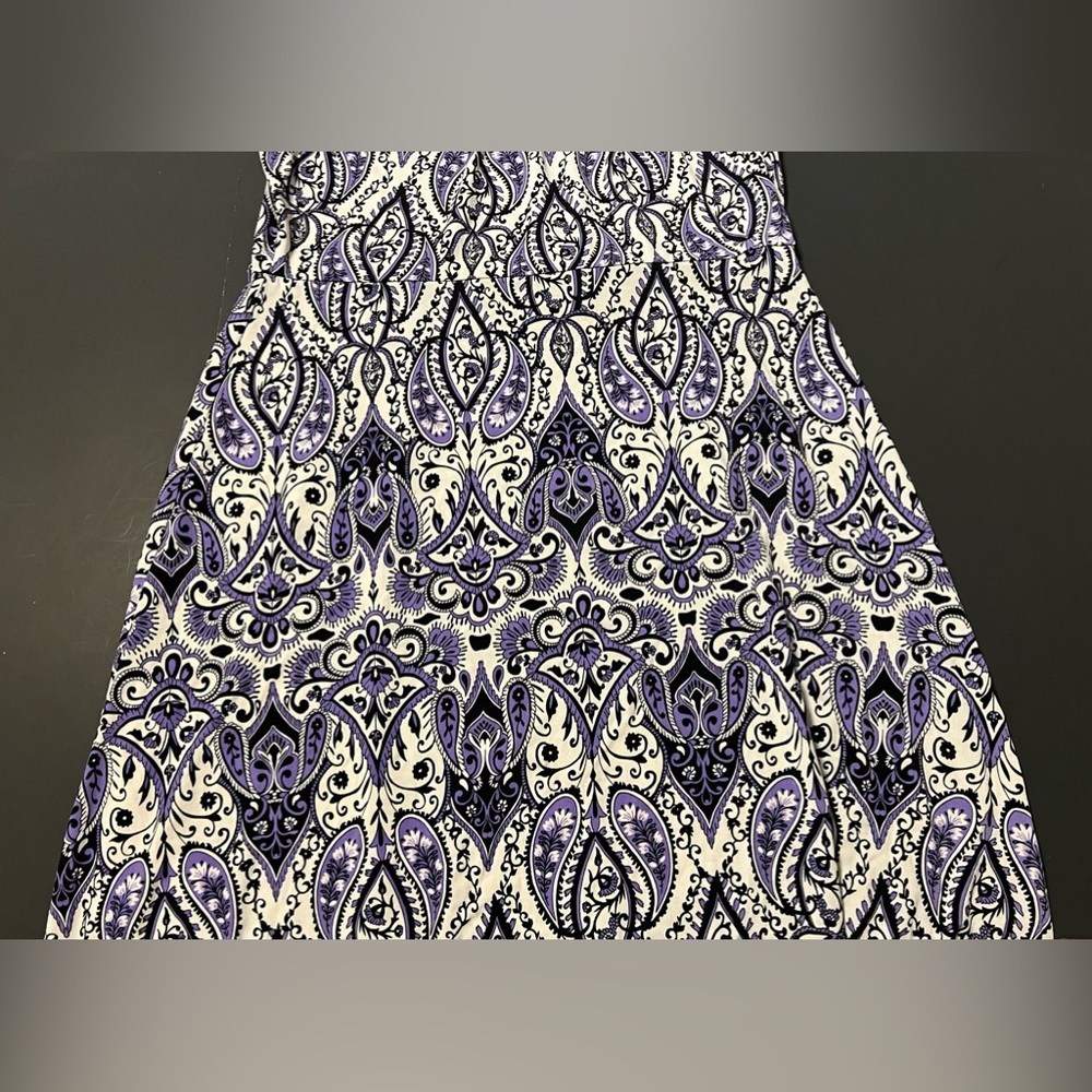Apt 9 Womens Size S Purple & White Paisley Design Knee Length Dress Sleeveless - Picture 8 of 16